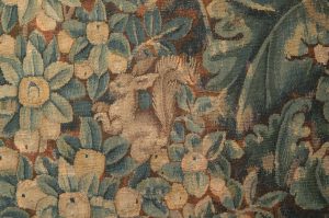 Tapisserie verdure aux animaux - détail - l'écureuil